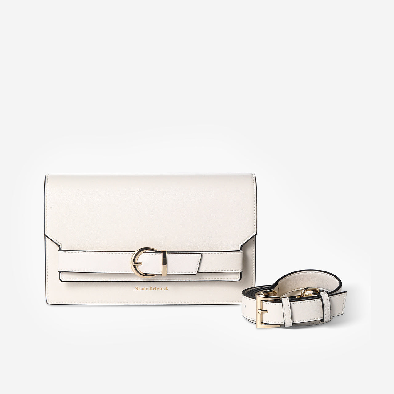 Capri Crossbody Bag | Cream leather