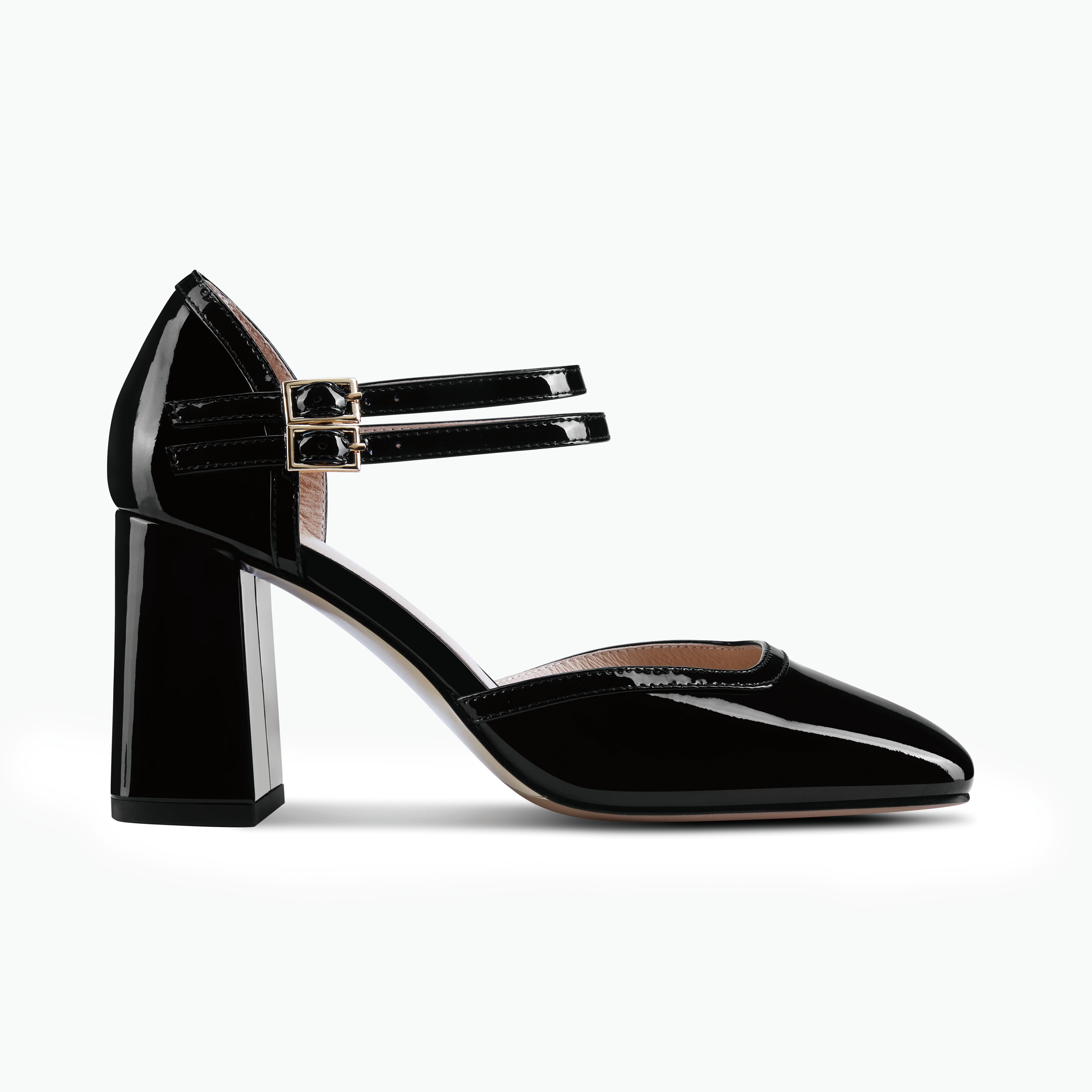 Jelico Heel | Black patent leather