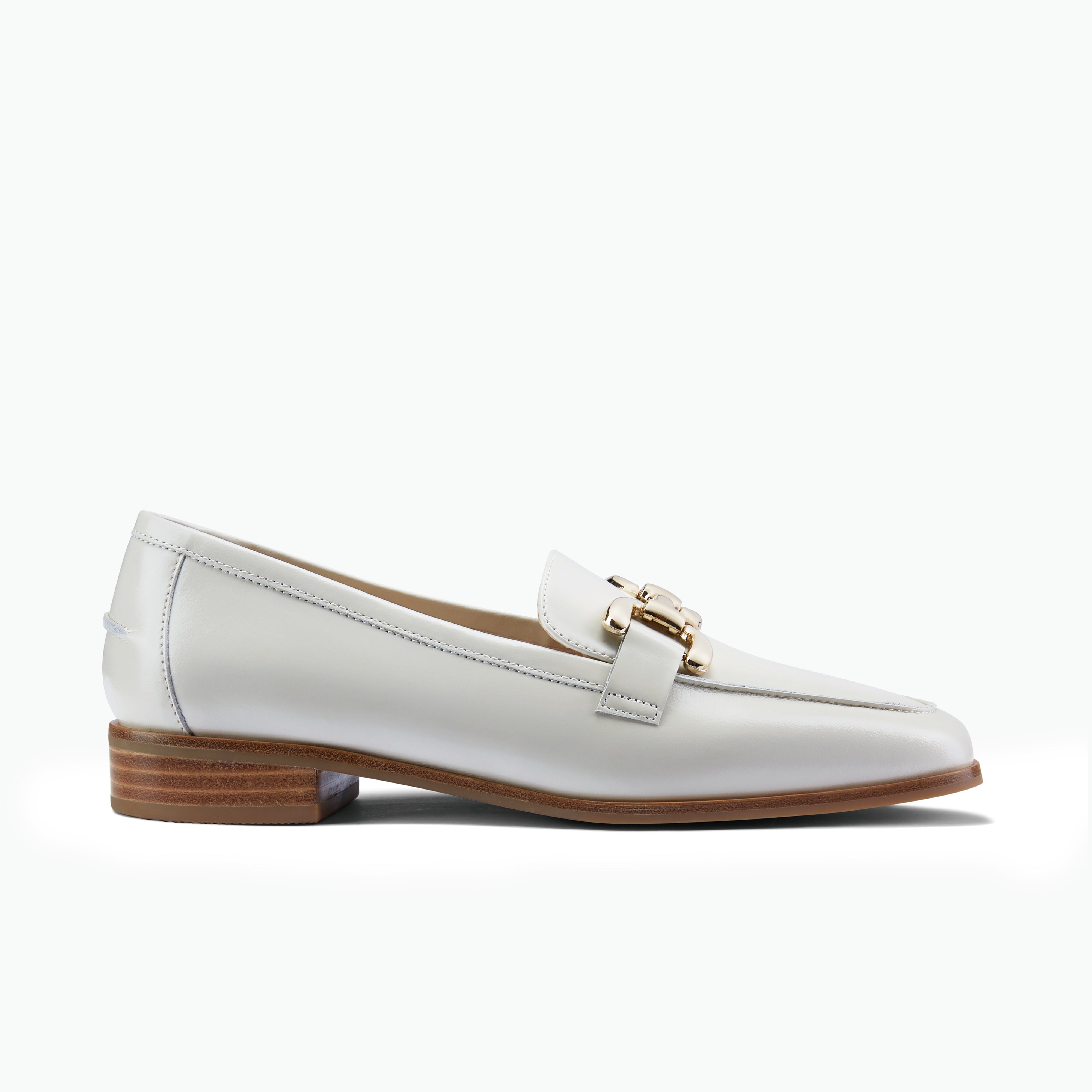 Alisa Loafer | Ivory oiled leather