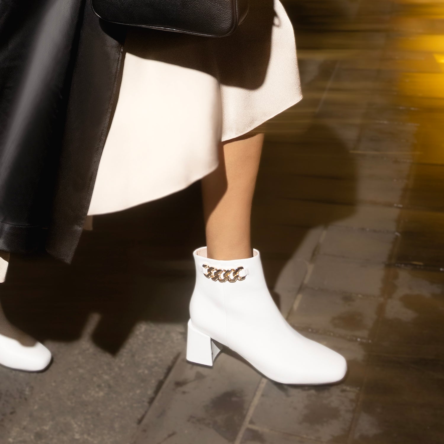 Arkansas Ankle Boot | white leather