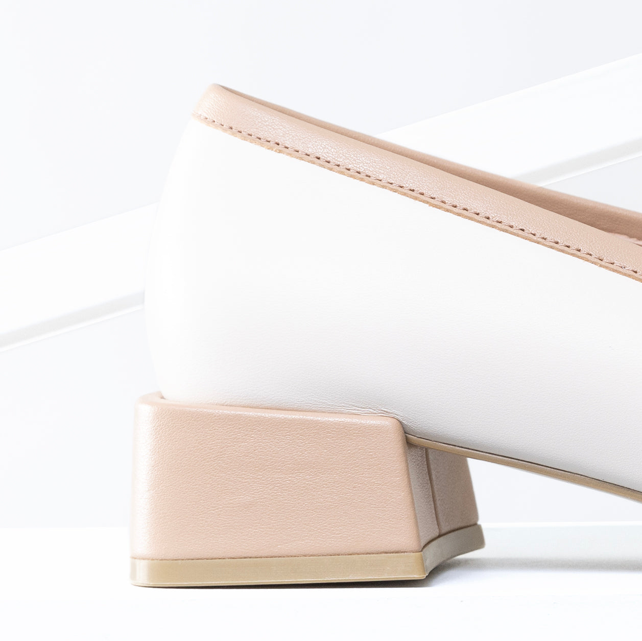 Balta Loafer 35mm | Cream/nude combo