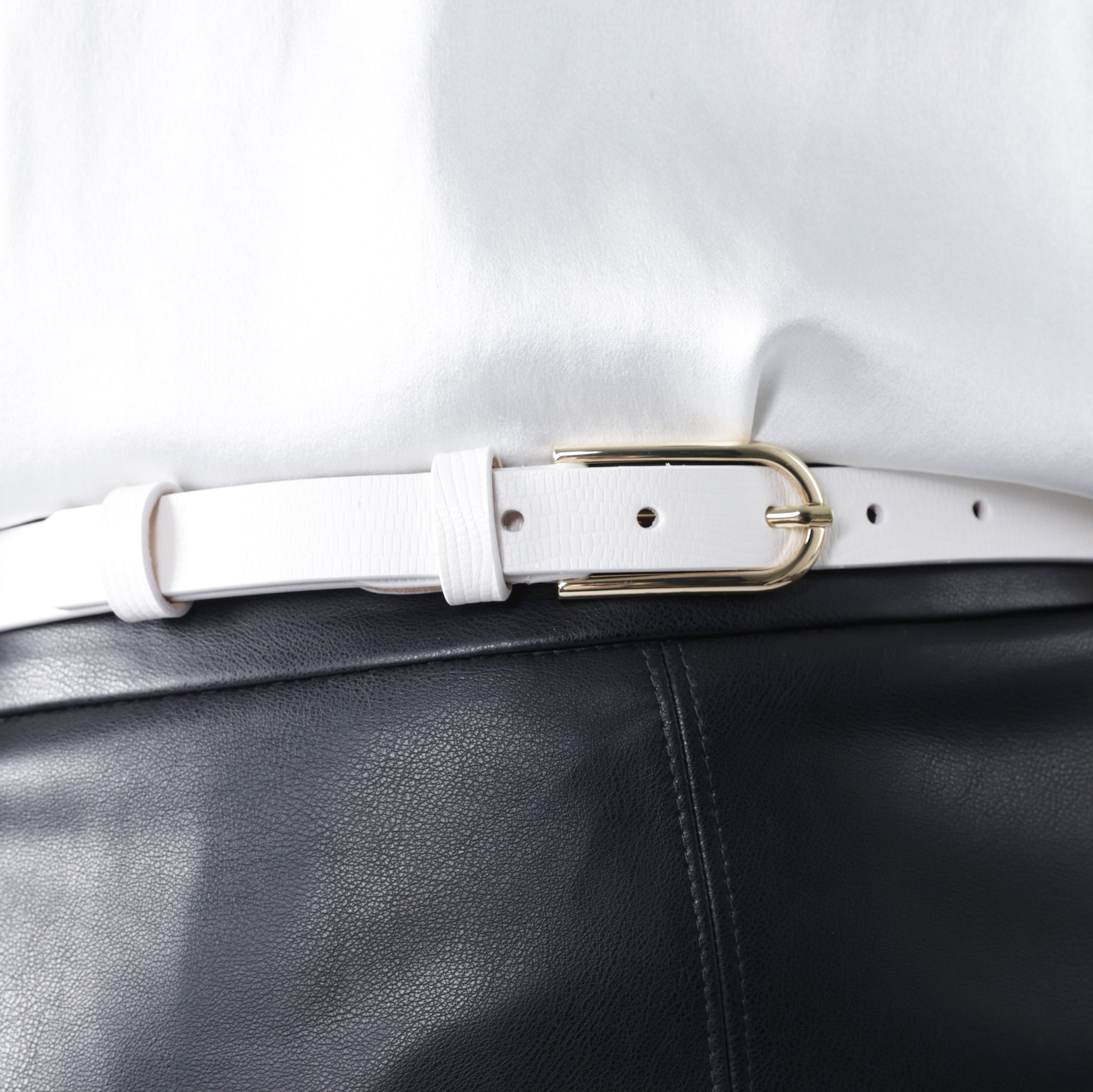 Element Leather Belt 19mm | gold white lizard print