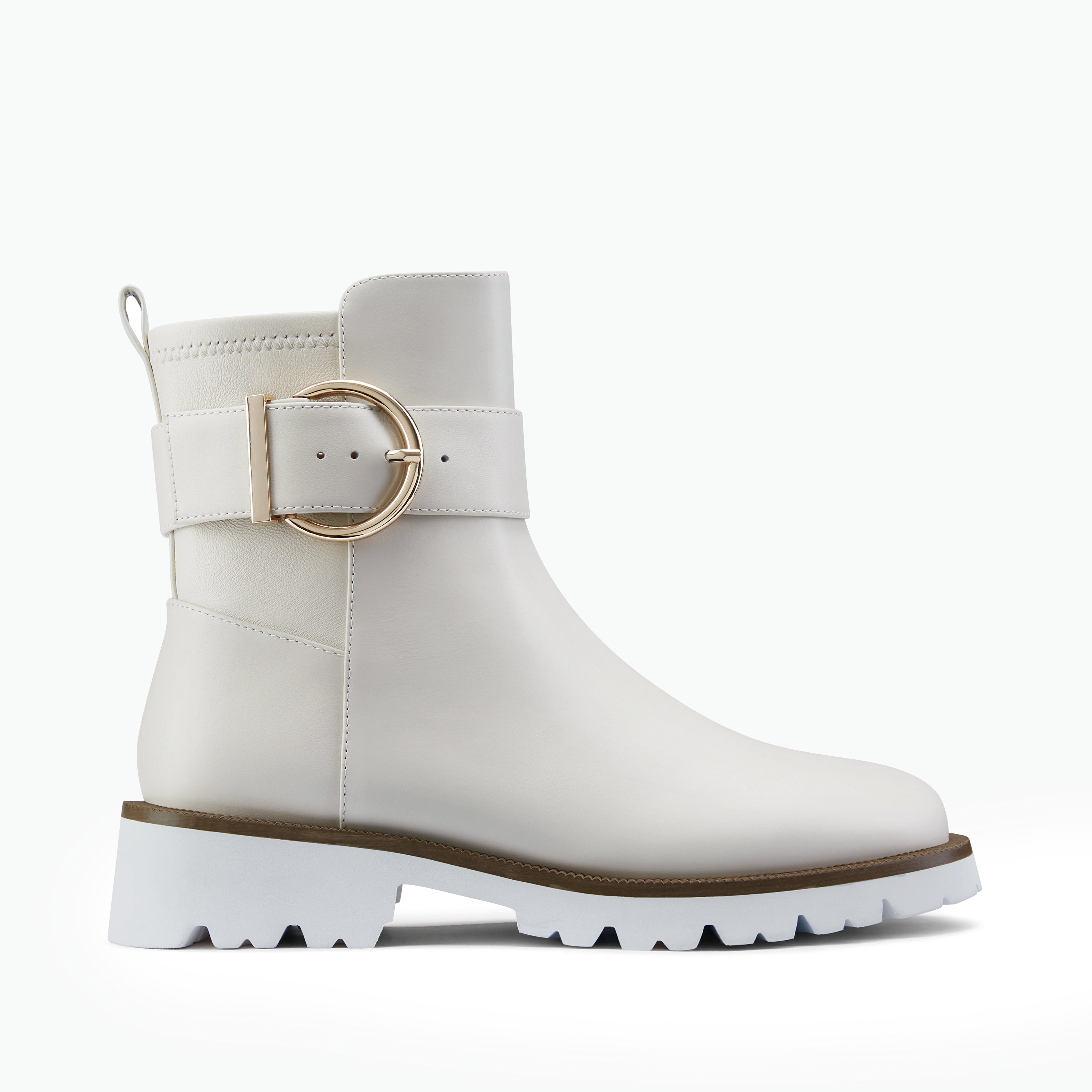 Jaxon Ankle Boot | Ivory leather