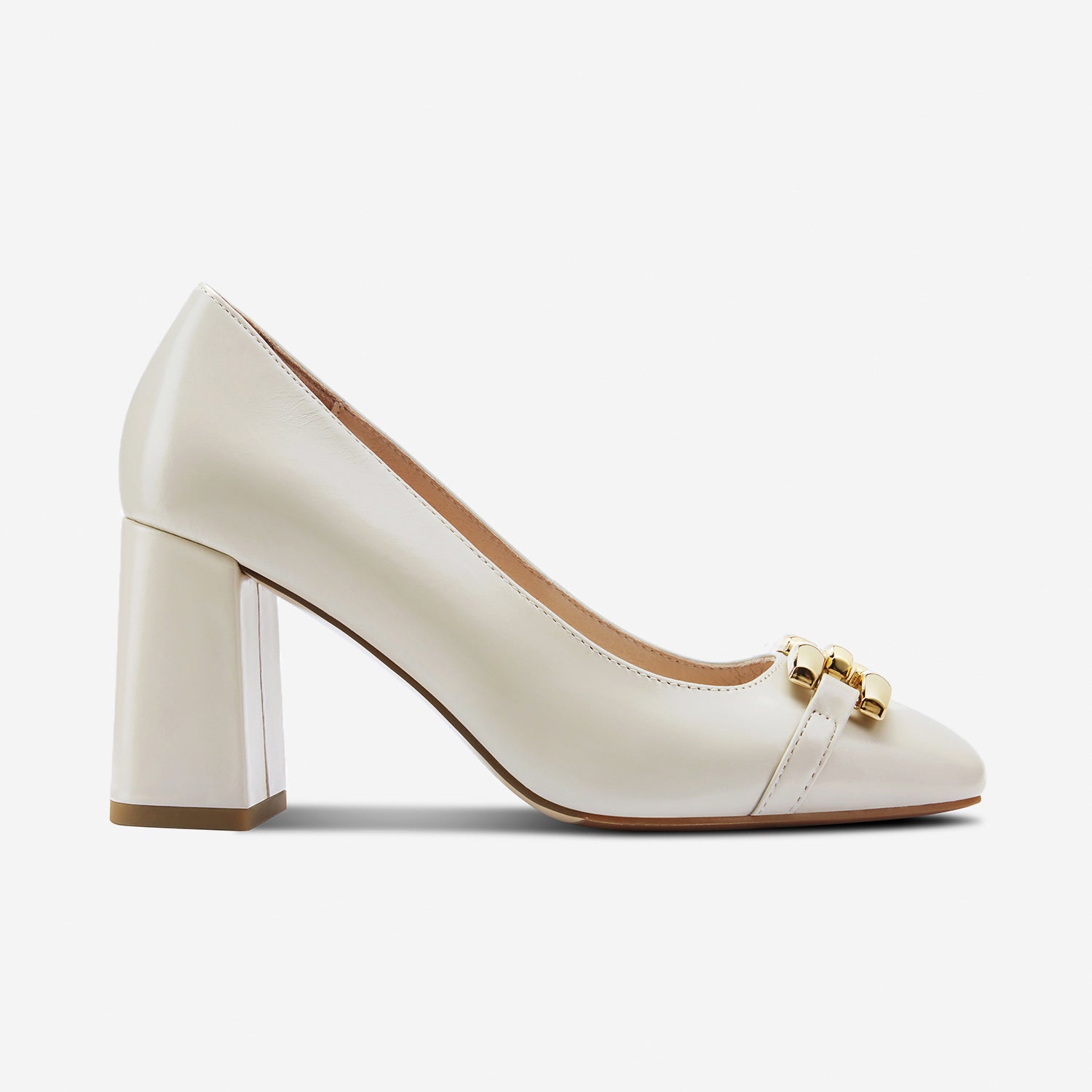 Jolie Pump Heel | Ivory Leather