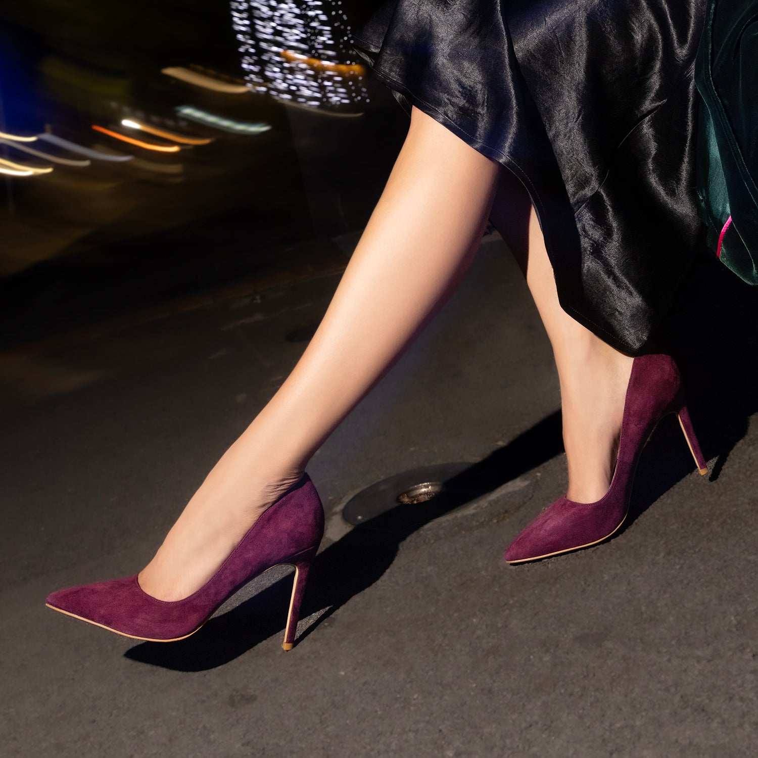 Nemesis Heel 95mm | Plum suede