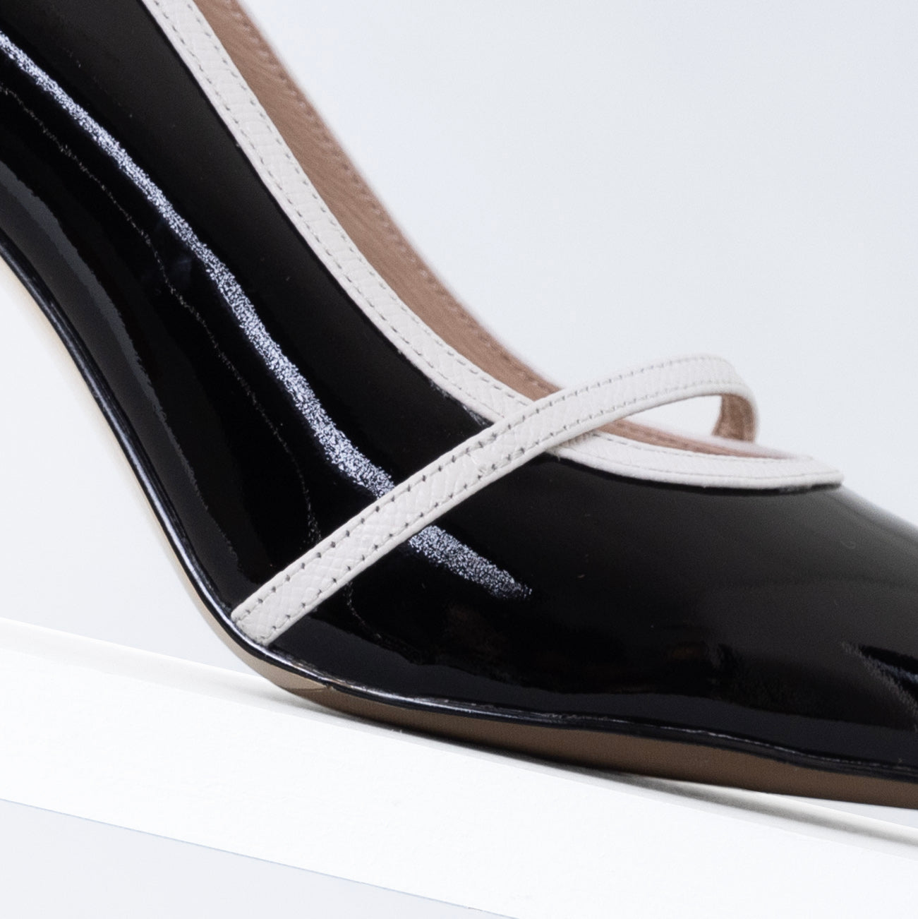 Nina Heel 78mm | Black/white combo