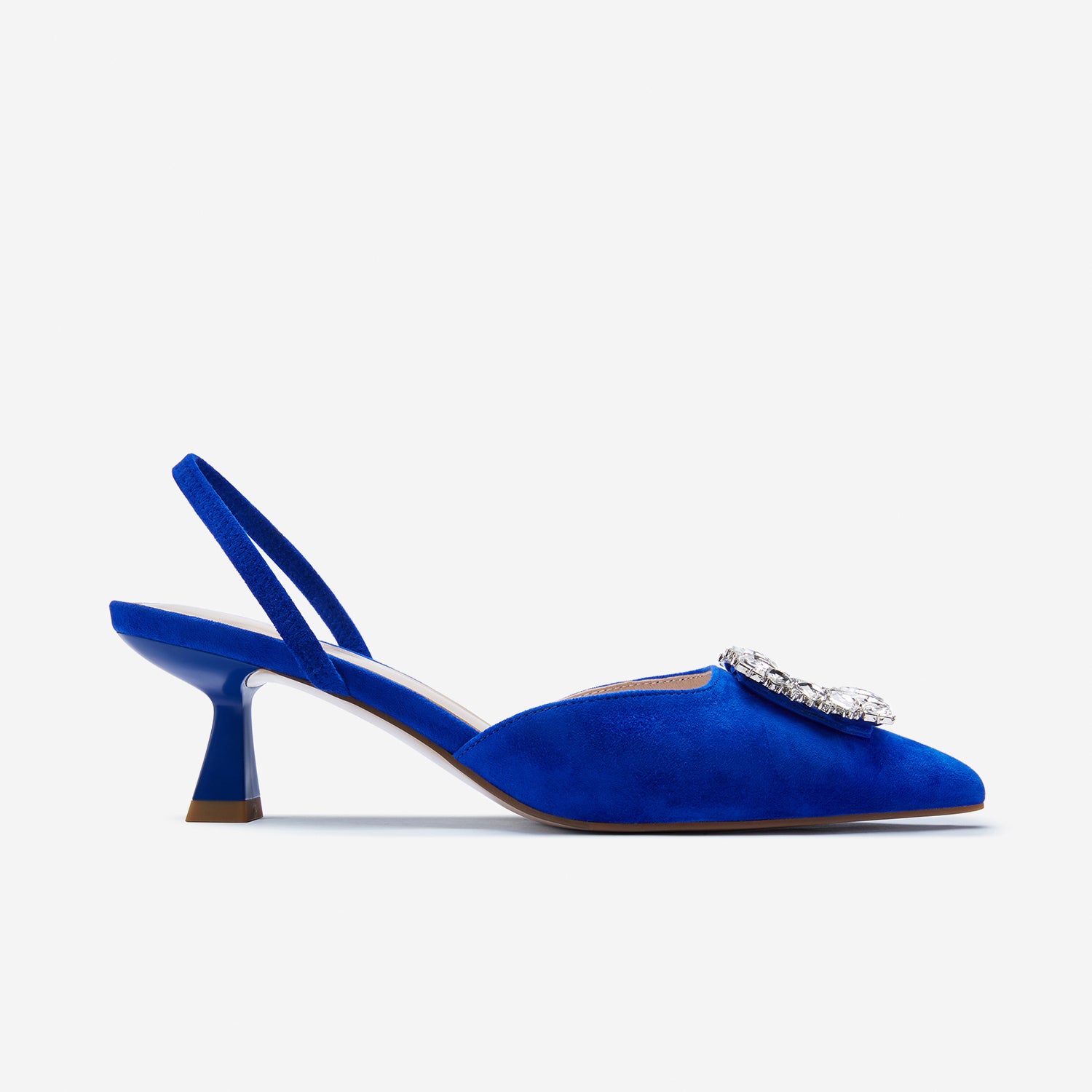 Sasha Slingback Heel Ltd Ed | Cobalt Blue Suede