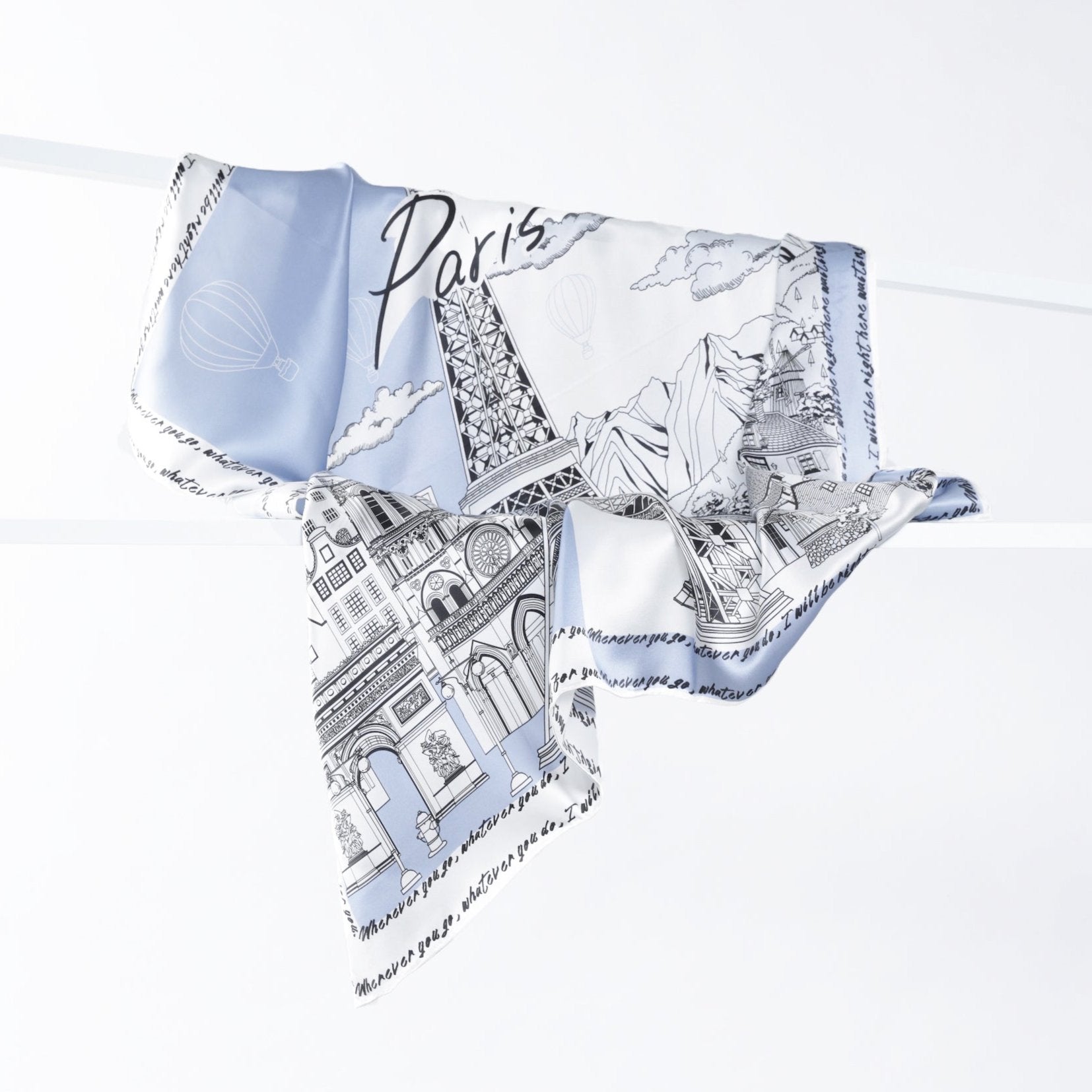 Paris, My Love Silk Scarf 90x90