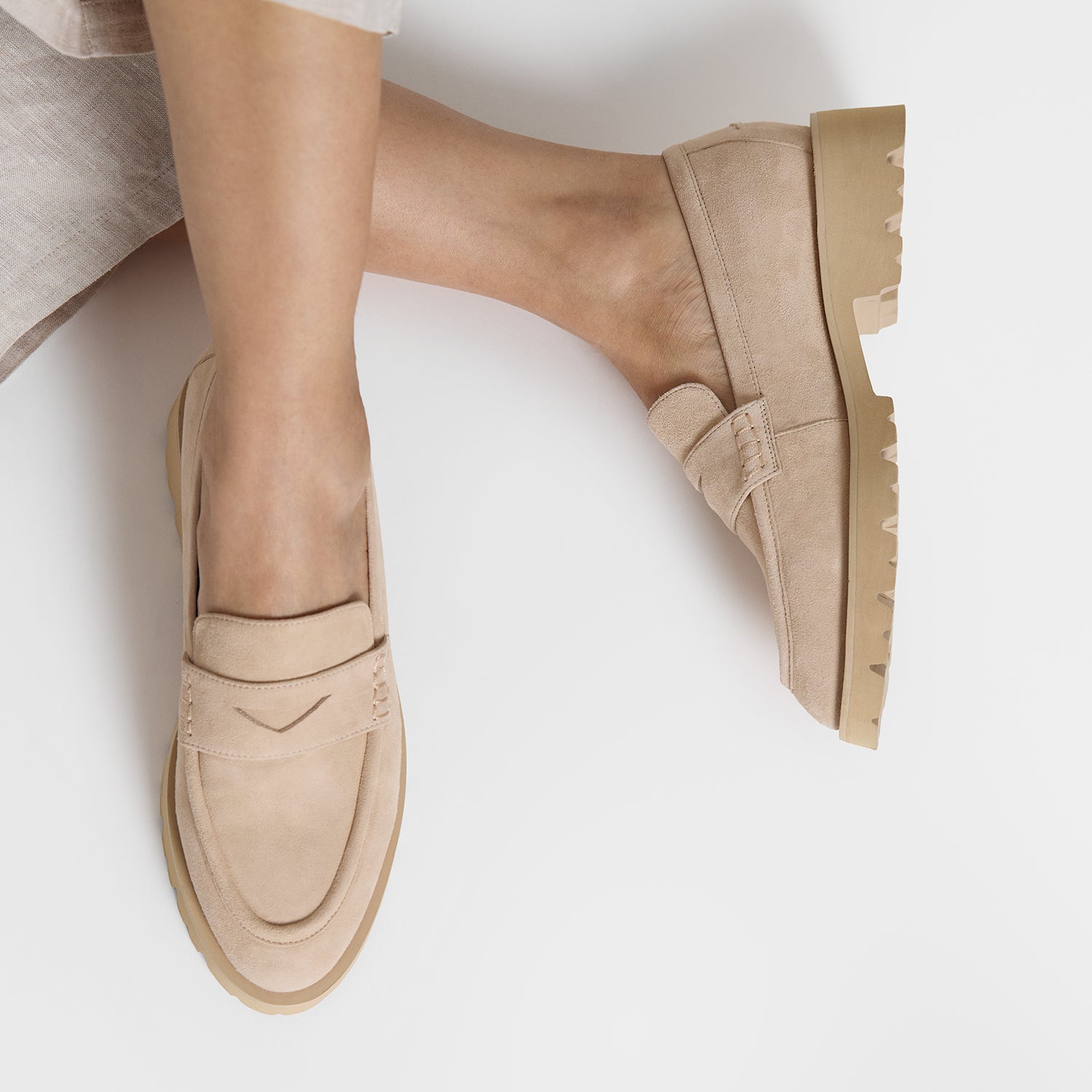 Clay Loafer | Nude Suede