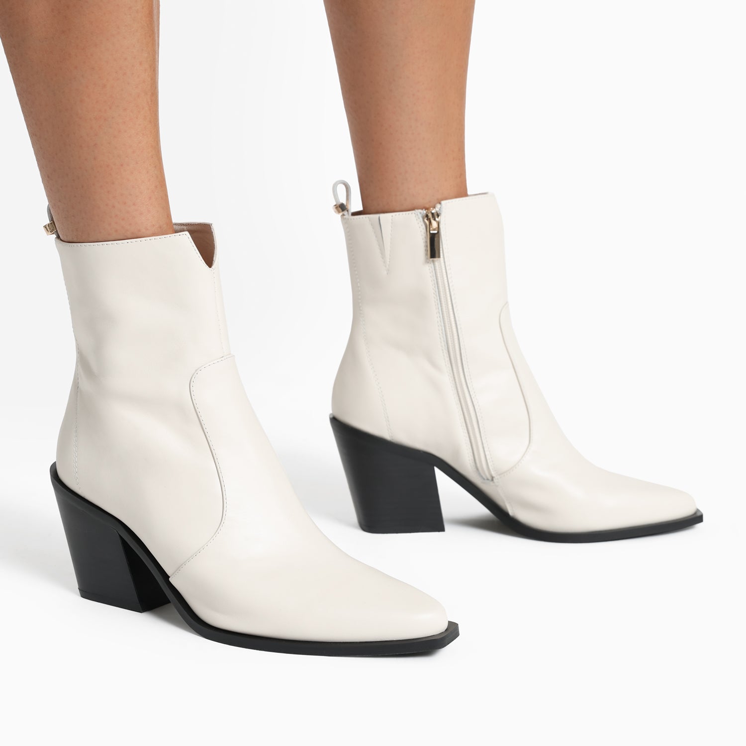 Franklin Ankle Boot | Off-white leather