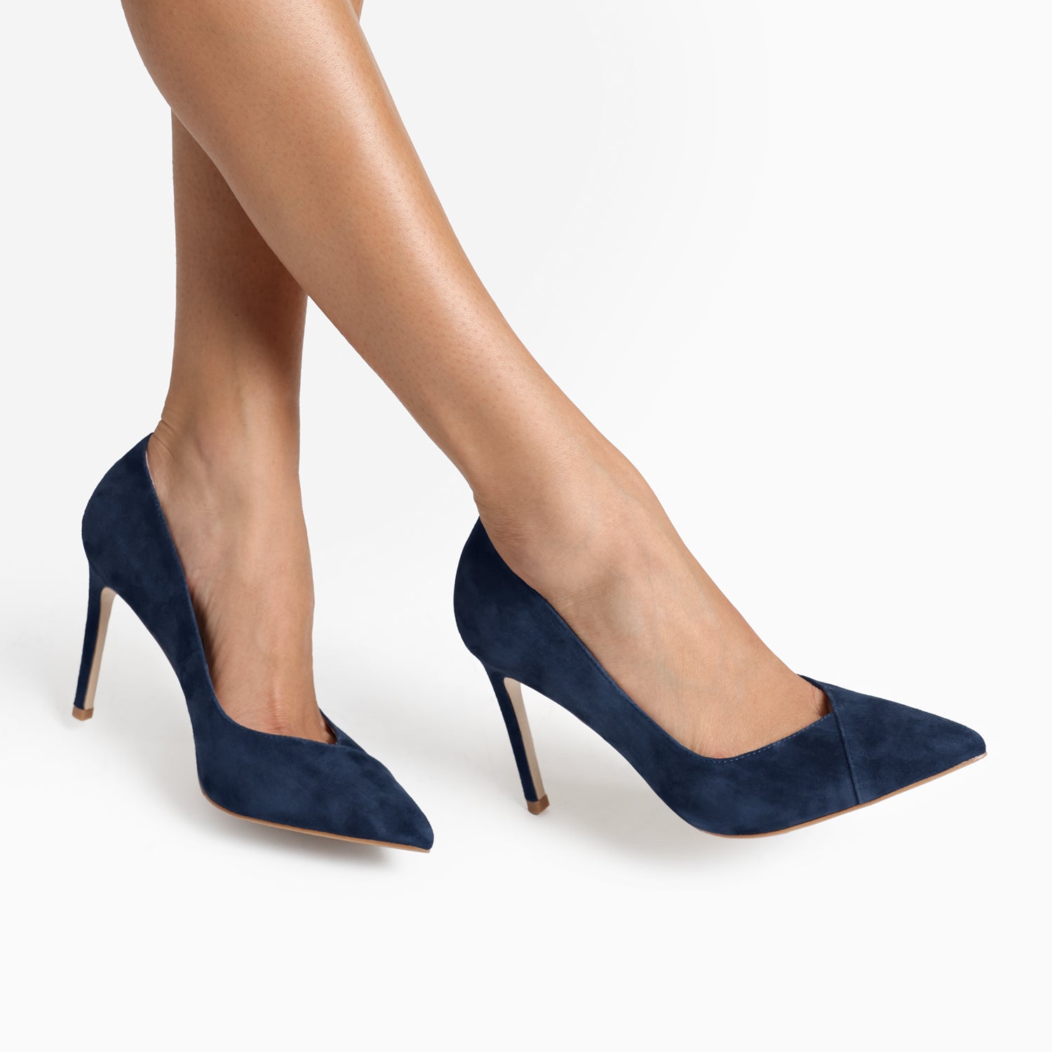 Naples Heel | Navy suede