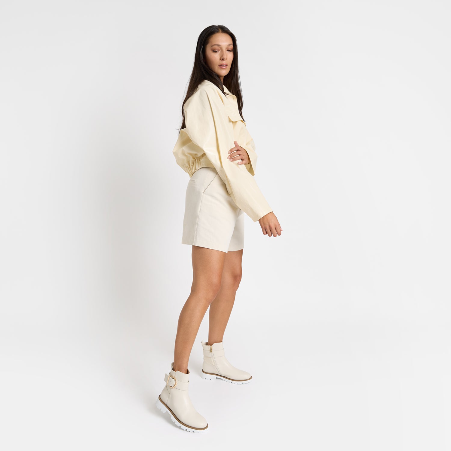 Jaxon Ankle Boot | Ivory leather