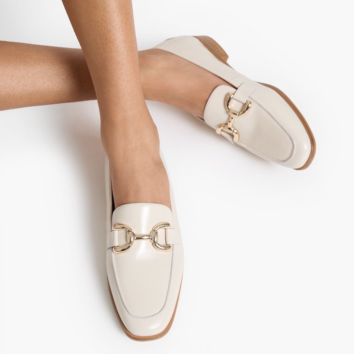 Alisa Loafer | Ivory oiled leather