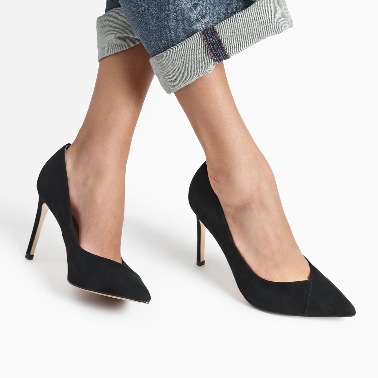 Naples Heel | Black suede