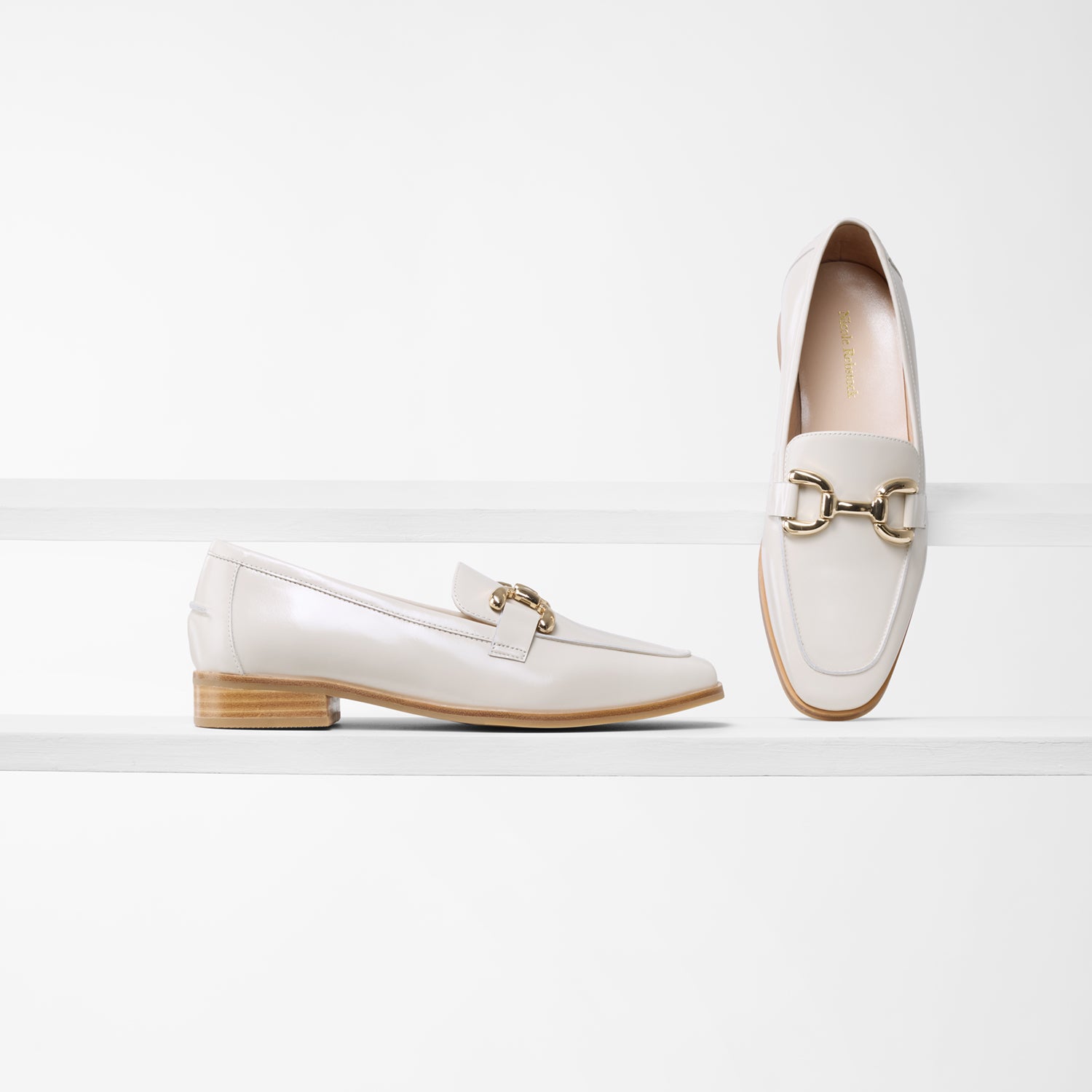 Alisa Loafer | Ivory oiled leather