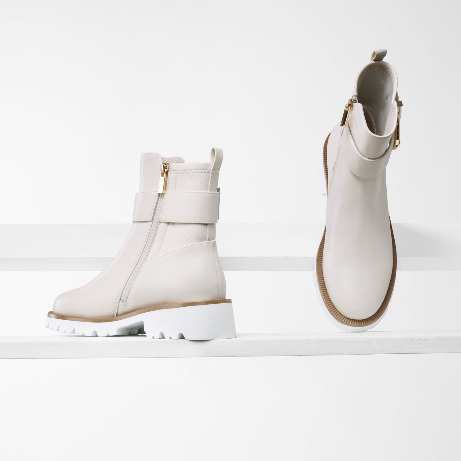 Jaxon Ankle Boot | Ivory leather