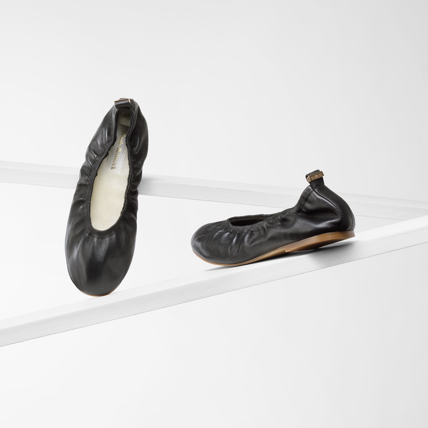 Xia Ballet Flat | Black leather