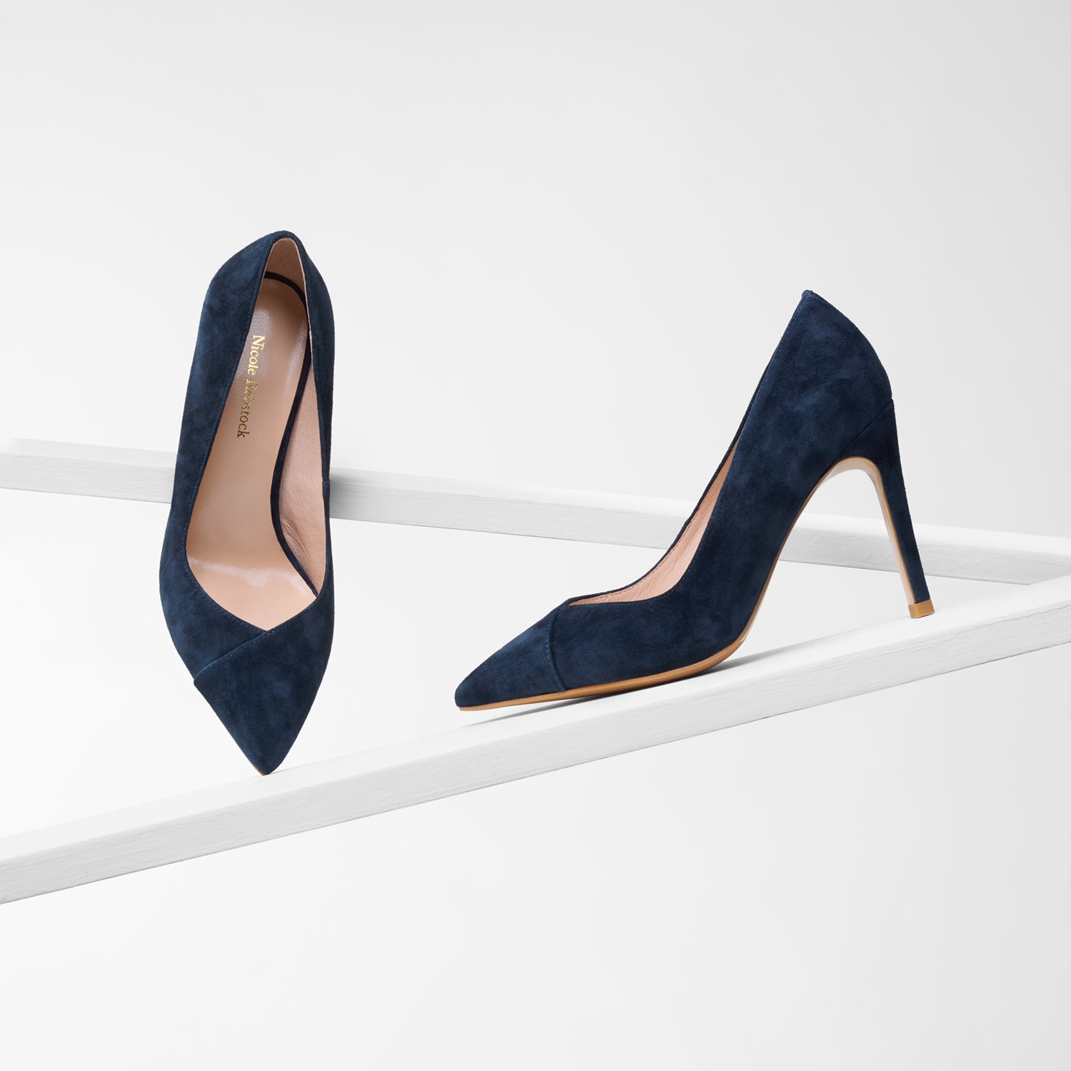 Naples Heel | Navy suede