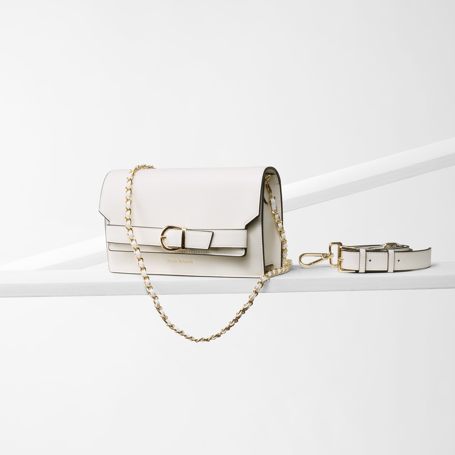 Capri Crossbody Bag | Cream leather