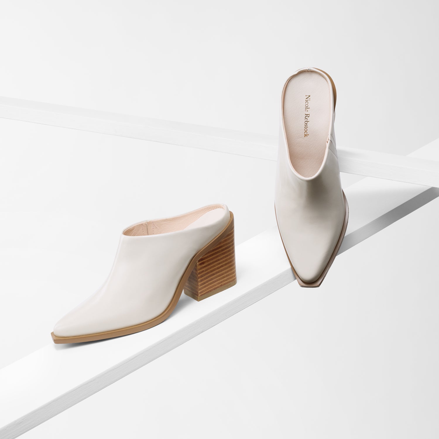 Fabio Mule | Ivory oiled leather