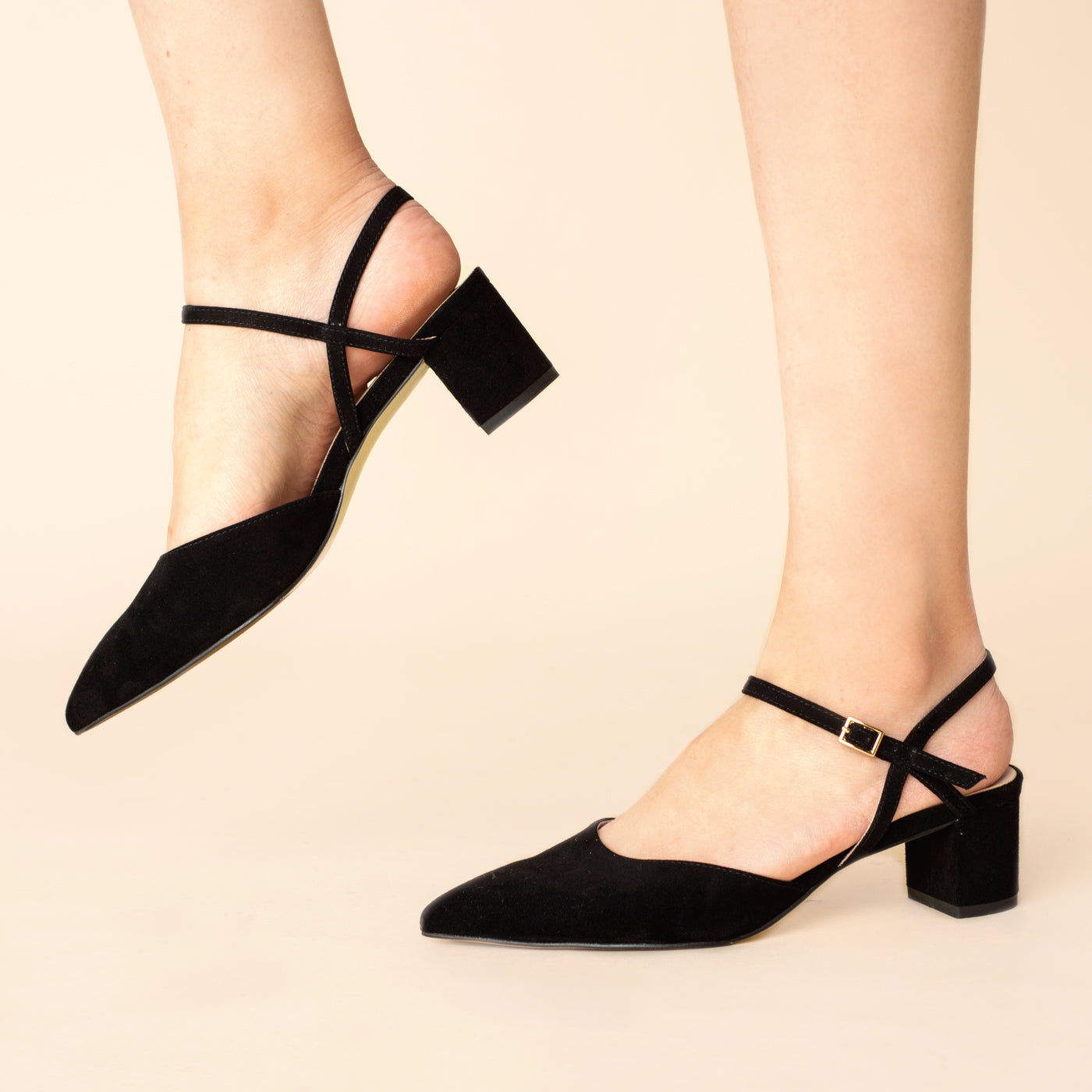 Carly Heel 50mm | Black suede